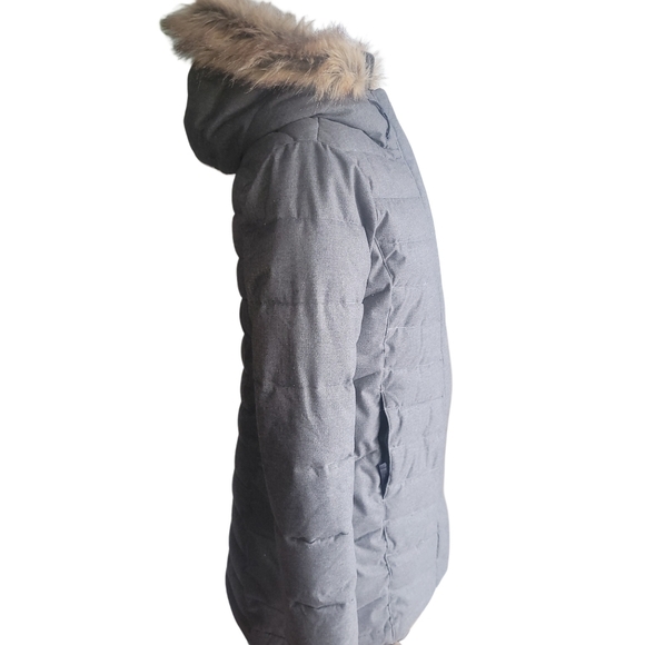 Woods Sylvia Mid Length Quilted Parka with Faux Fur Trimmed Hood S - Picture 4 of 7